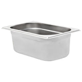 Vidaxl gastronormbakken 8 pc gn 1 4 100 mm en acier inoxydable