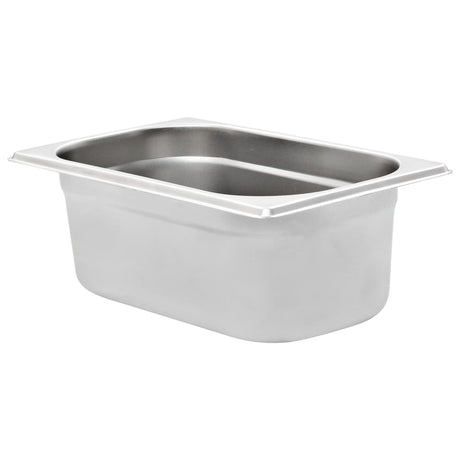 Vidaxl gastronormbakken 8 pc gn 1 4 100 mm en acier inoxydable