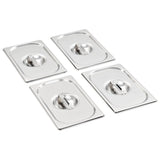 Couvercles Vidaxl 4 pcs pour GN 1 4 bols inox
