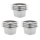 Vidaxl gastronormbakken 12 pc gn 1 6 100 mm en acier inoxydable