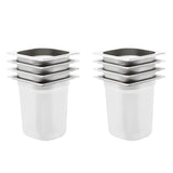 Vidaxl gastronormbakken 8 pc gn 1 6 200 mm en acier inoxydable