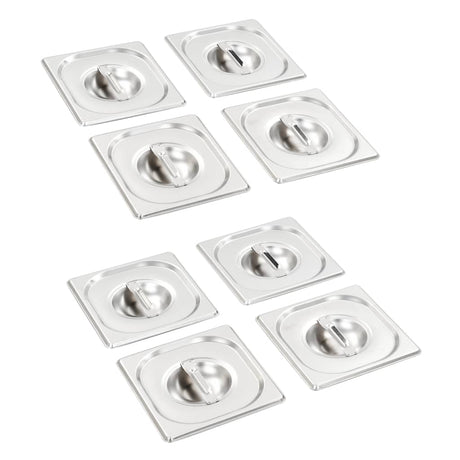 Couvercles Vidaxl 8 pcs pour GN 1 6 bols inox