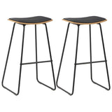 Vidaxl barstoelen 2 st kunstleer zwart