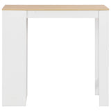 Vidaxl bartafel met schap 110x50x103 cm wit