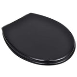 Vidaxl toilet seat with soft-close cover 2 st mdf black