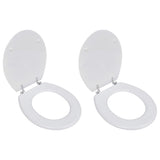 Vidaxl Toilet Seats avec couvercles 2 st MDF blanc