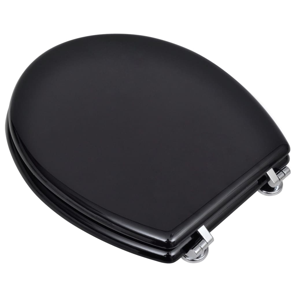 Vidaxl Toilet Seats avec couvercles 2 st MDF noir