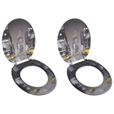 Vidaxl Toilet Seats avec couvercles 2 PCS York MDF