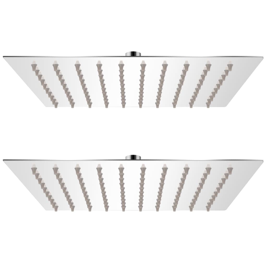 Vidaxl rain shower heads 2 st 20x20 cm stainless steel