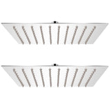 Vidaxl rain shower heads 2 st 20x20 cm stainless steel