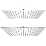 Vidaxl rain shower head 2 st 40x40 cm stainless steel