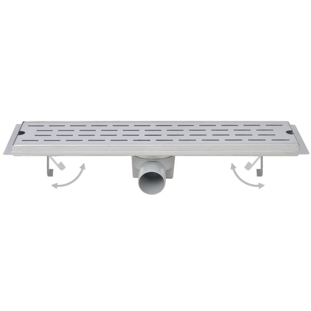 Vidaxl Bruser Drain 2 PC Rektangulær boble 530x140 mm rustfrit stål