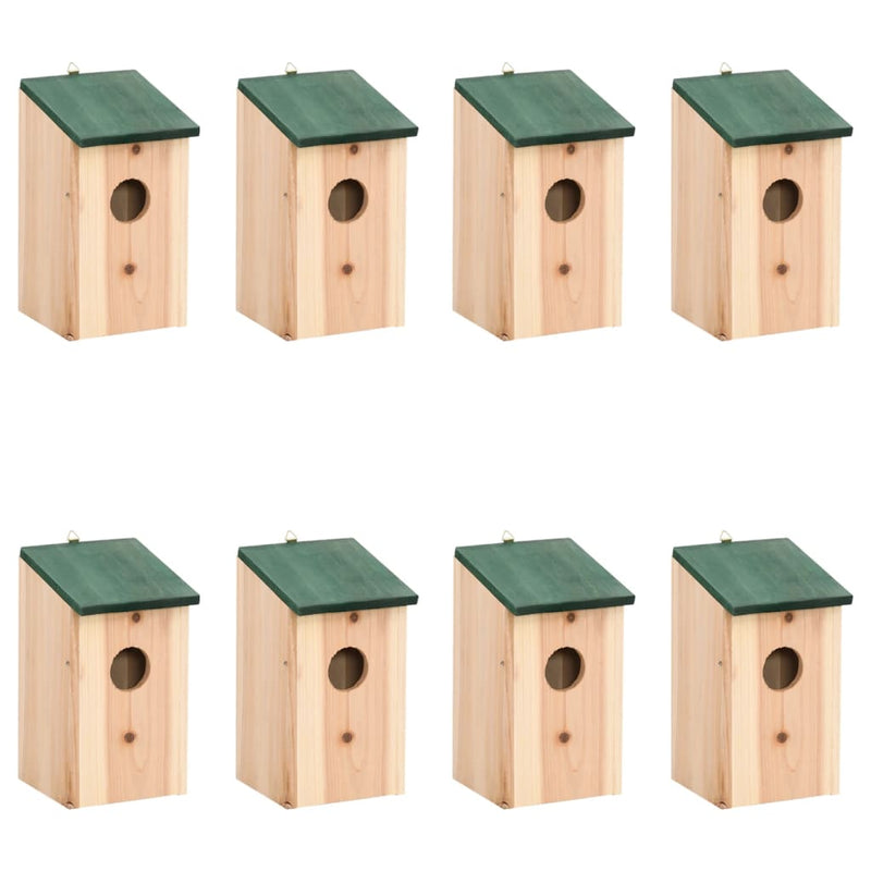 Vidaxl Bird Houses 8 PCS 12x12x22 cm Bois