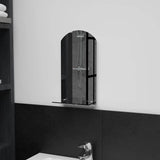 Miroir mural Vidaxl avec étagère 20x40 cm Verre durcie