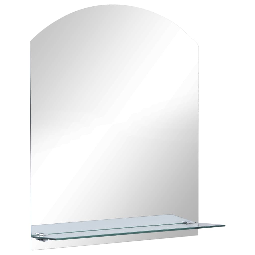 Miroir mural Vidaxl avec étagère de 30x50 cm en verre durci