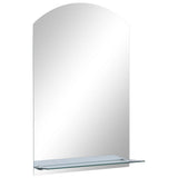 Miroir mural Vidaxl avec étagère de 40x60 cm Verre durcie