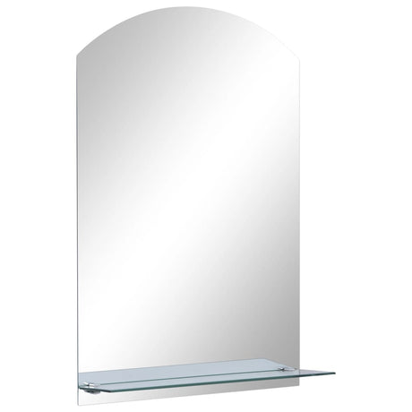 Miroir mural Vidaxl avec étagère de 40x60 cm Verre durcie