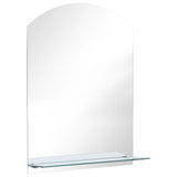 Miroir mural Vidaxl avec étagère de 50 x 70 cm Verre durcie