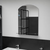 Miroir mural Vidaxl avec étagère de 50 x 70 cm Verre durcie