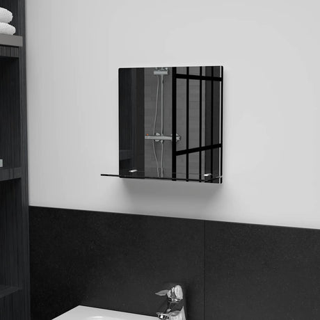 VidaXL Miroir mural avec étagère 30x30 cm verre trempé