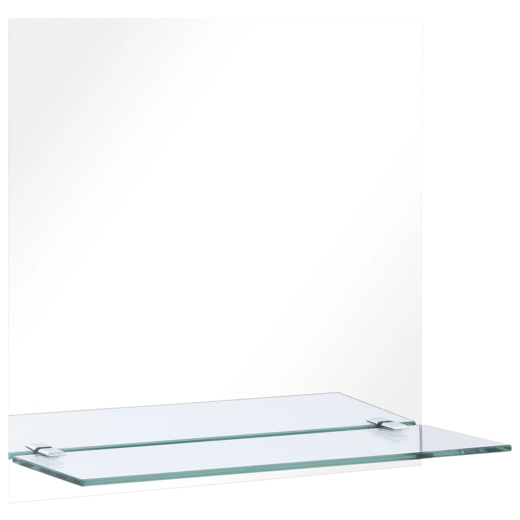 VidaXL Wandspiegel met schap 50x50 cm gehard glas