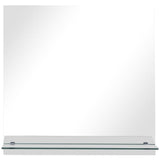 Miroir mural Vidaxl avec étagère 50x50 cm Verre durcie