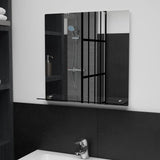 Miroir mural Vidaxl avec étagère 50x50 cm Verre durcie