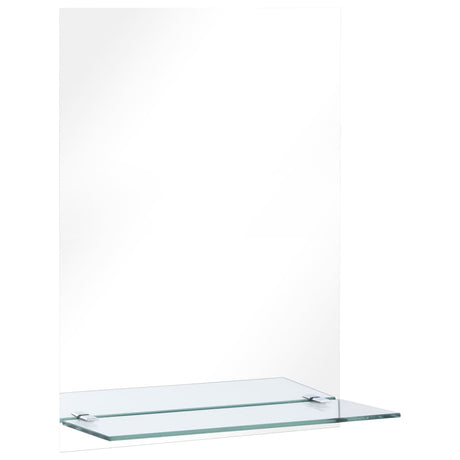 Miroir mural Vidaxl avec étagère de 40x60 cm Verre durcie