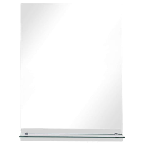 Miroir mural Vidaxl avec étagère de 50 x 70 cm Verre durcie