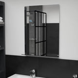 Miroir mural Vidaxl avec étagère de 50 x 70 cm Verre durcie