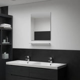 Miroir mural Vidaxl avec étagère 50x60 cm Verre durcie