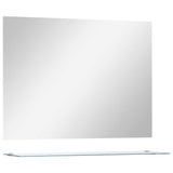 Miroir mural Vidaxl avec étagère 80x60 cm Verre durcie