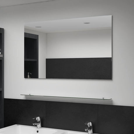 Miroir mural vidaxl avec étagère de 100 x 60 cm de verre durci