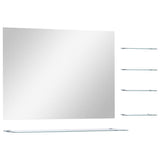 Miroir mural Vidaxx avec 5 étagères 80x60 cm argenté