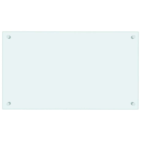 Vidaxl Splash Screen Kitchen 70x40 cm Verre labouré blanc