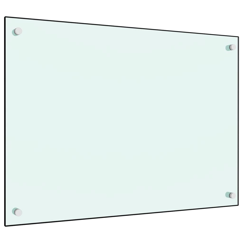 VIDAXL -Scheinsbildschirm Küche 70x50 cm gehärtetes Glas weiß