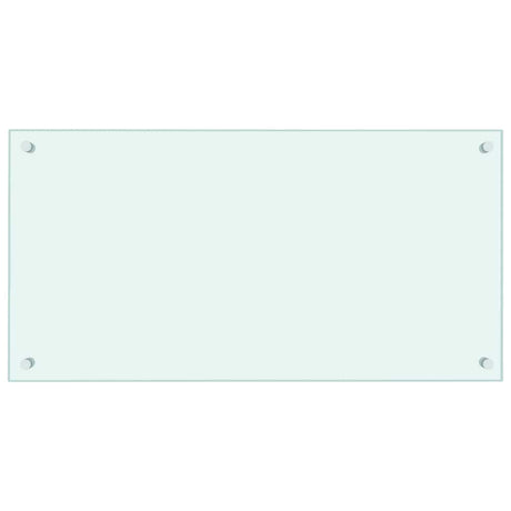 Vidaxl Splash Screen Kitchen 80x40 cm Blanc de verre durci
