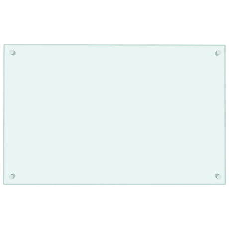 Vidaxl Splash Screen Kitchen 80x50 cm Blanc de verre durci