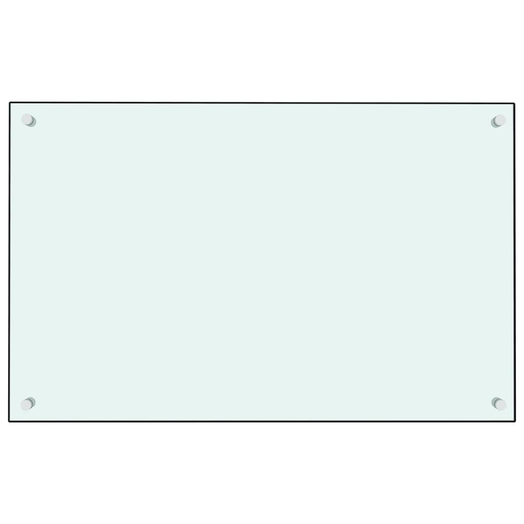 VidaXL splash screen kitchen 80x50 cm hardened glass white