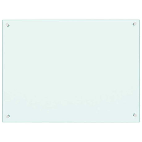 Vidaxl Splash Screen Kitchen 80x60 cm Verre labouré blanc