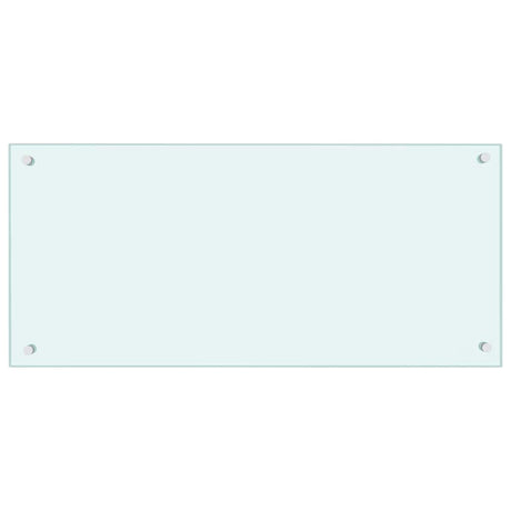 Vidaxl Splash Screen Kitchen 90x40 cm Verre labouré blanc