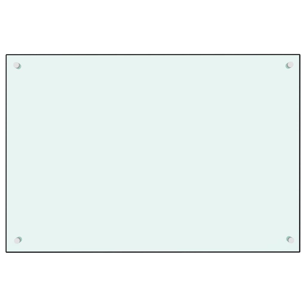 VidaXL splash screen kitchen 90x60 cm Tempered glass white