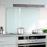 Vidaxl Splash Screen Kitchen 90x60 cm en verre trempé blanc