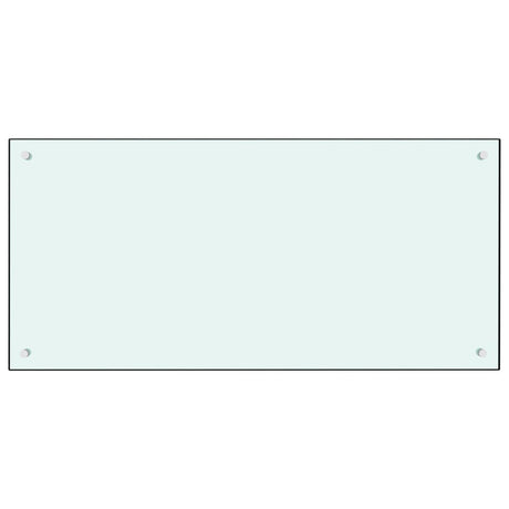 Vidaxl Splash Screen Kitchen 100x50 cm Verre durci blanc