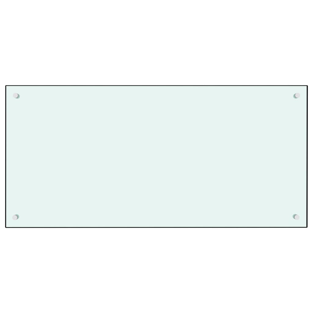 VidaXL splash screen kitchen 100x50 cm hardened glass white