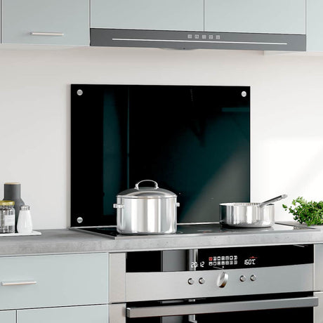 Vidaxl Splash Screen Kitchen 70x50 cm Termin Verre noir