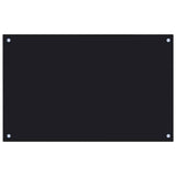 Vidaxl Splash Screen Kitchen 80x50 cm Verre durci noir