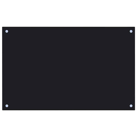 Vidaxl Splash Screen Kitchen 80x50 cm Verre durci noir