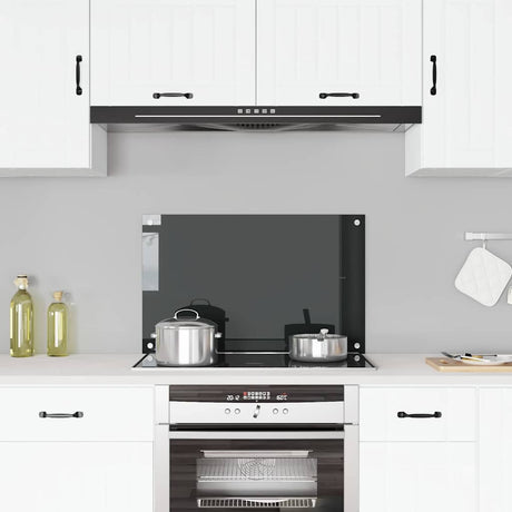 Vidaxl Splash Screen Kitchen 80x50 cm Verre durci noir