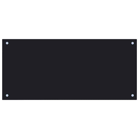 Vidaxl Splash Screen Kitchen 90x40 cm en verre durci noir